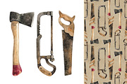 Old-fashioned lumberjack bundle, a Texture Illustration by Sundra (Thumbnail 1 of 6)