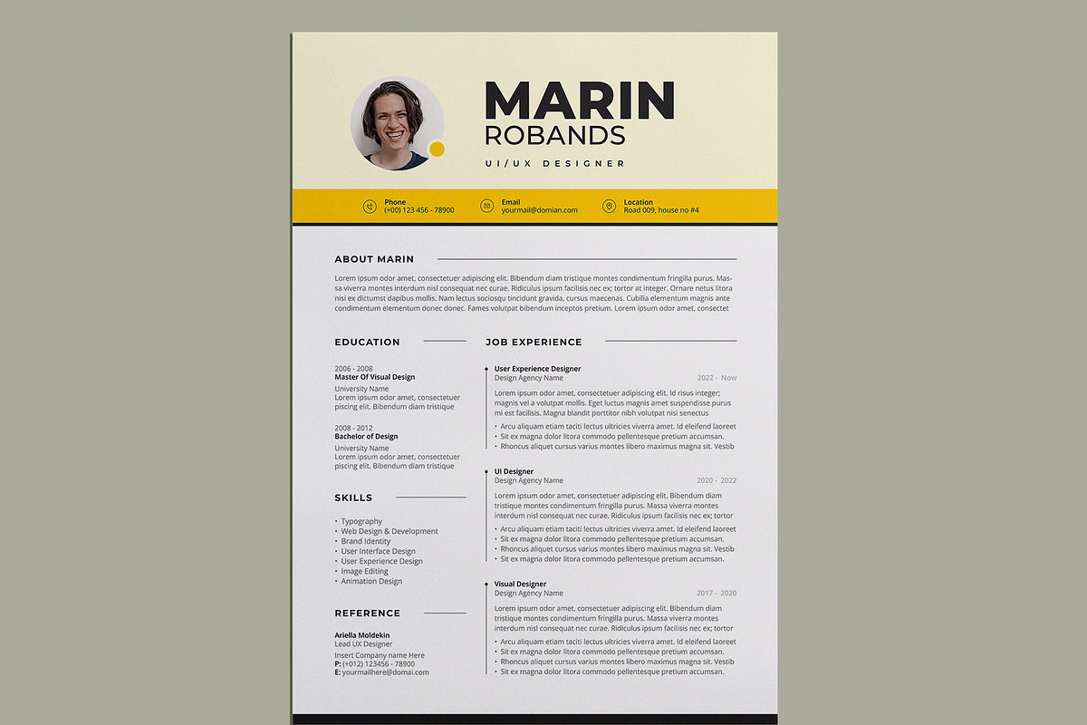 Clean Resume Template | Word & Canva preview 3