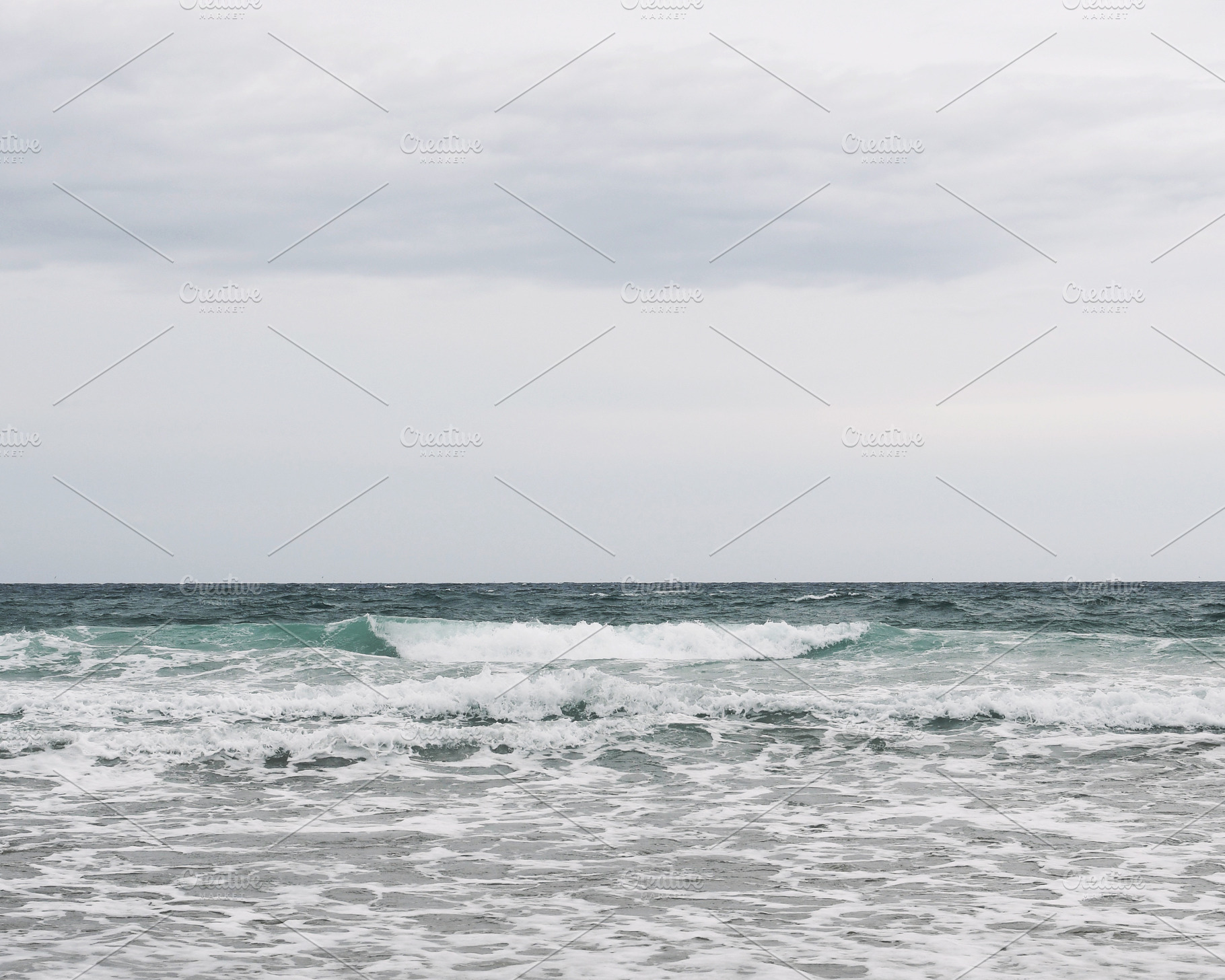 Moody Ocean Beach Stock Photo, a Nature Photo by Dee Andreoli Photography