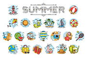 Summer bundle. Vector elements., an Icon by Imperator_Kot (Thumbnail 2 of 4)