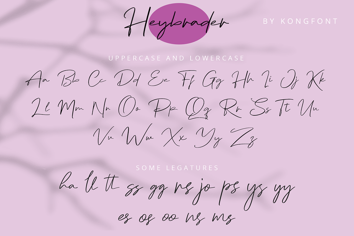 Heybrader - Handwritten Script Font, a Script Font by overlaytemplates (Photo 4 of 5)
