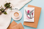 Swallows with magnolias Clipart Set, a Seasonal Illustration by Leonaa art (Thumbnail 2 of 11)