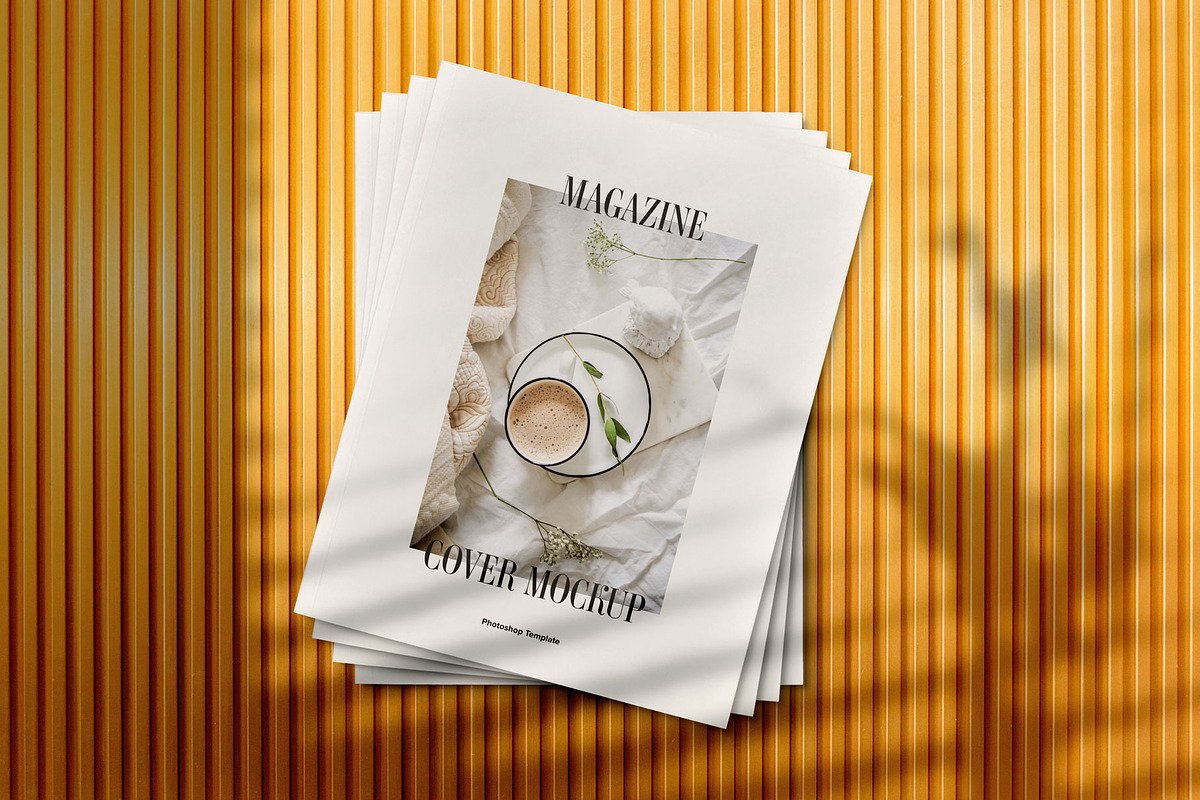 Magazine Stack Cover Mockup Scene, a Print Template by veila.me (Photo 3 of 4)