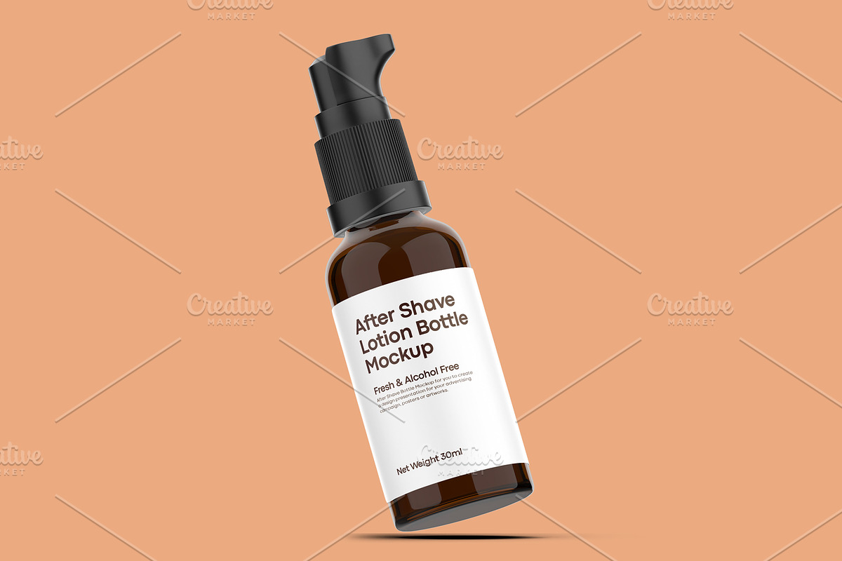 After Shave Lotion Bottle Mockup, a Packaging Mockup by Dev.Rawat21 (Photo 3 of 4)