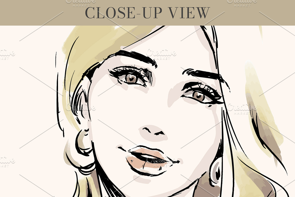 Coffee Girl Vector EPS Illustration, a Person Illustration by Elena Naumchenkova (Photo 4 of 4)