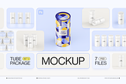 Paper Tube Package Mockup Set 2, a Cups & Container Mockup by Samolevsky (Thumbnail 1 of 17)