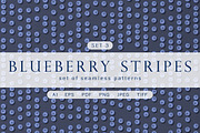 Blueberry stripes- Set patterns, a Pattern Graphic by Yummy (Thumbnail 1 of 9)