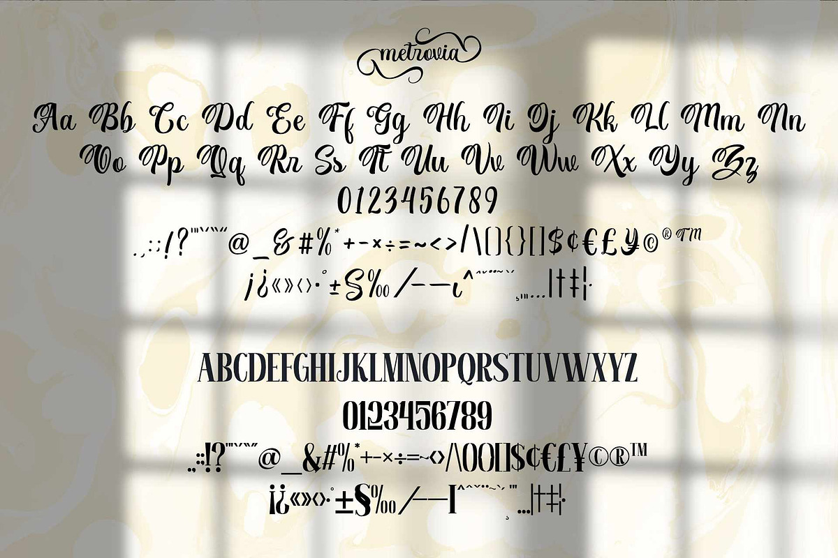 Metrovia | An Elegant Font Duo, a Script Font by Astageni (Photo 11 of 12)