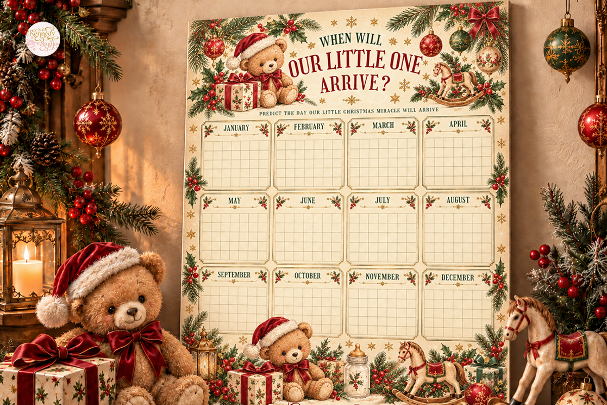 Christmas Baby Shower Bundle Canva, a Marketing Template by KennedyStudio (Photo 6 of 22)