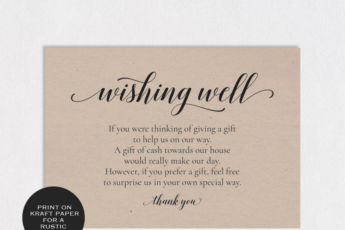 Wishing Well Card Template SHR448, an Invitation Template by Shafura_Wedding (Photo 2 of 5)
