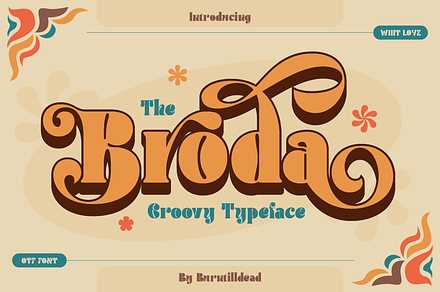 Broda, a Slab Serif Font by Burntilldead