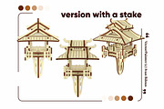 Asian Plant House - Laser Cut File, an Object Graphic by VectorPainter (Thumbnail 12 of 15)
