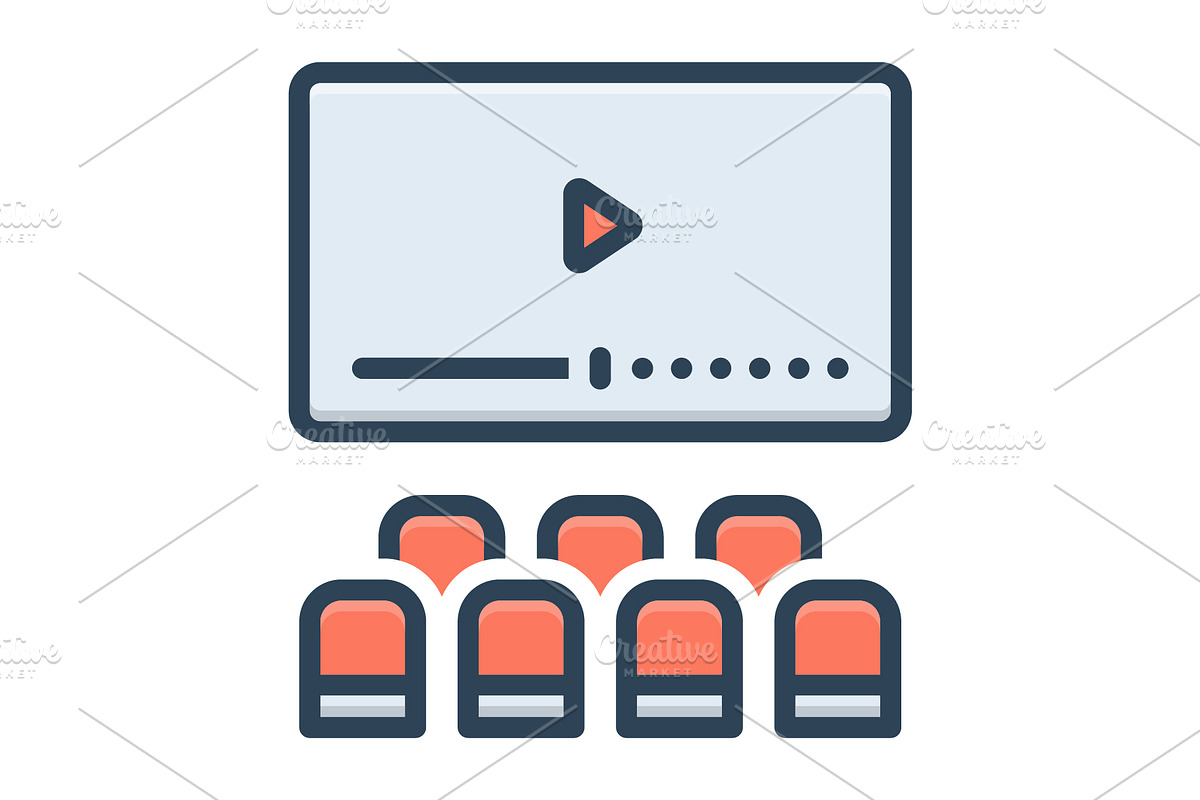 Interval movie color icon, a Duotone Icon by Creative priyanka