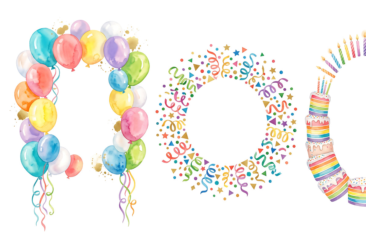 Watercolor Borders Clipart Set, an Object Graphic by RAHMAT (Photo 10 of 15)