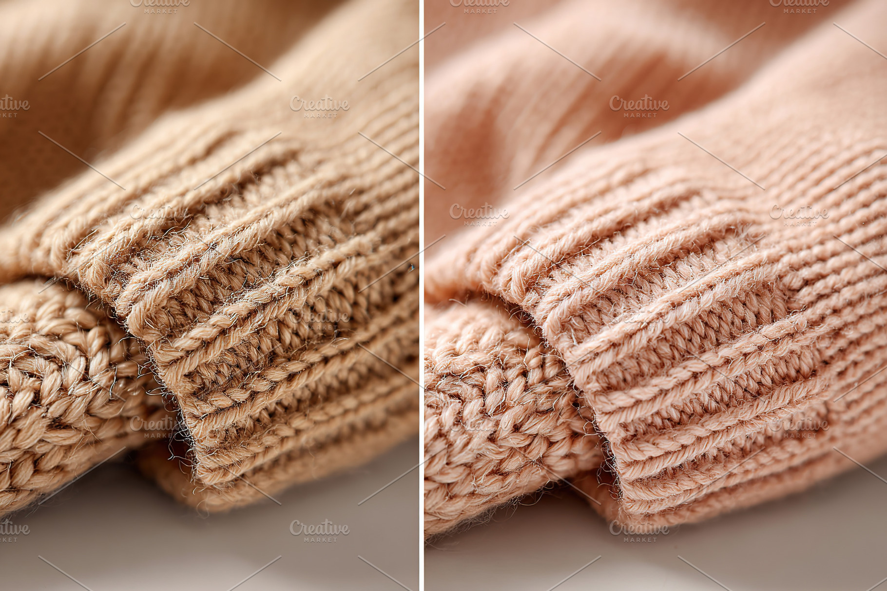 Close-up view of knit textures showcasing craftsmanship and attention to detail, a Beauty & Fashion Photo by AlyaAnd