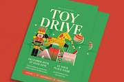Green Modern Retro Toy Drive Flyer, a Flyer Template by VectorVactory (Thumbnail 2 of 3)