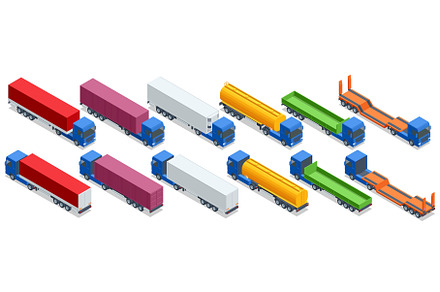 Isomeric Truck trailer with, an Illustration by Golden Sikorka