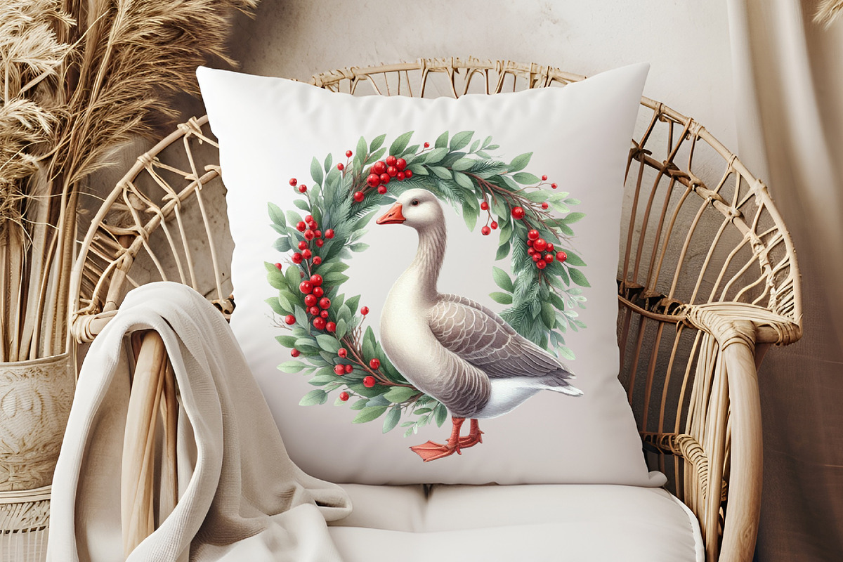 Christmas Geese Clipart, an Illustration by Pixels.Craft (Photo 7 of 7)