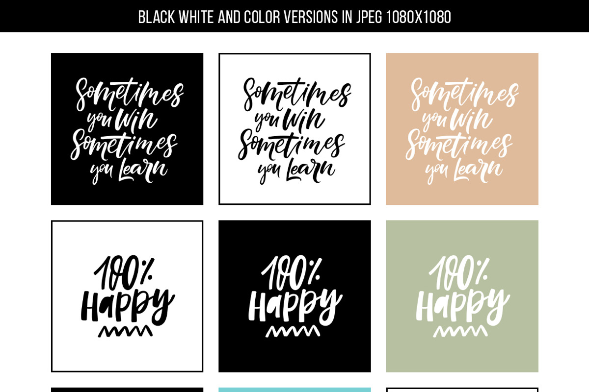 32 Hand lettered quotes, an Illustration by piyacler (Photo 6 of 6)