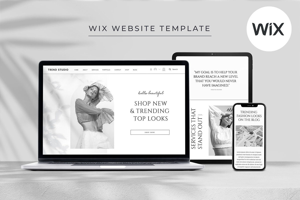 Ecommerce Wix Website Template, a Wix Template by Studio Luxe Creative (Photo 2 of 12)
