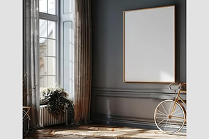 Mockup Frame Set in Hallway Interior, an Architecture Photo by GFXCity