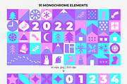 Holographic Christmas Geometric Set, an Object Graphic by Julie&Taily (Thumbnail 5 of 23)
