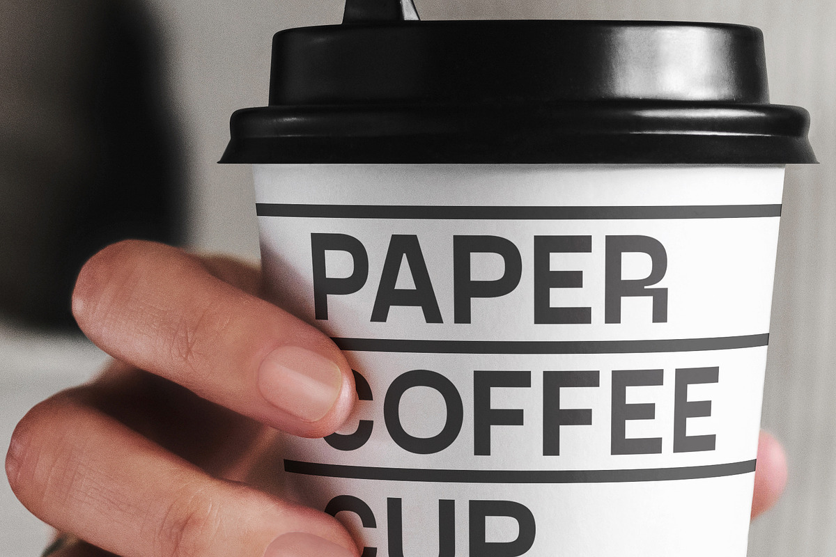Paper coffee cup mock-up, a Cups & Container Mockup by eezo (Photo 2 of 3)