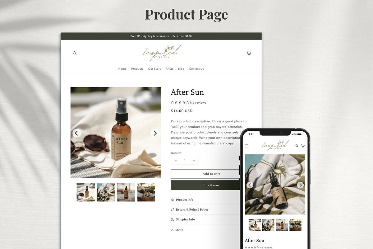 After Sun - Beauty Shopify Theme, a Templates & Theme by InspiredTheme (Photo 2 of 7)