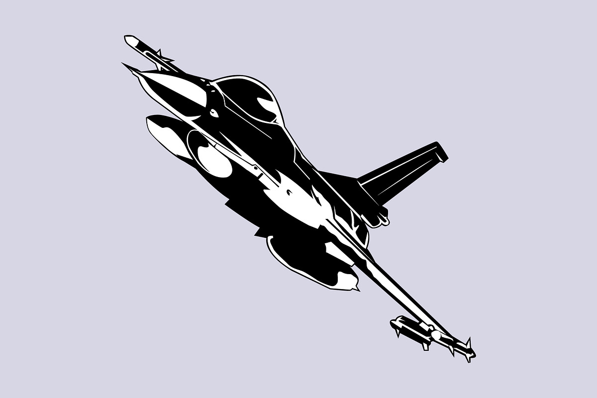 Combat aircraft, a Technology Illustration by Sumberpangan (Photo 3 of 3)