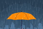 People protect from rain. Hand holds, an Object Illustration by YummyBuum (Thumbnail 3 of 3)