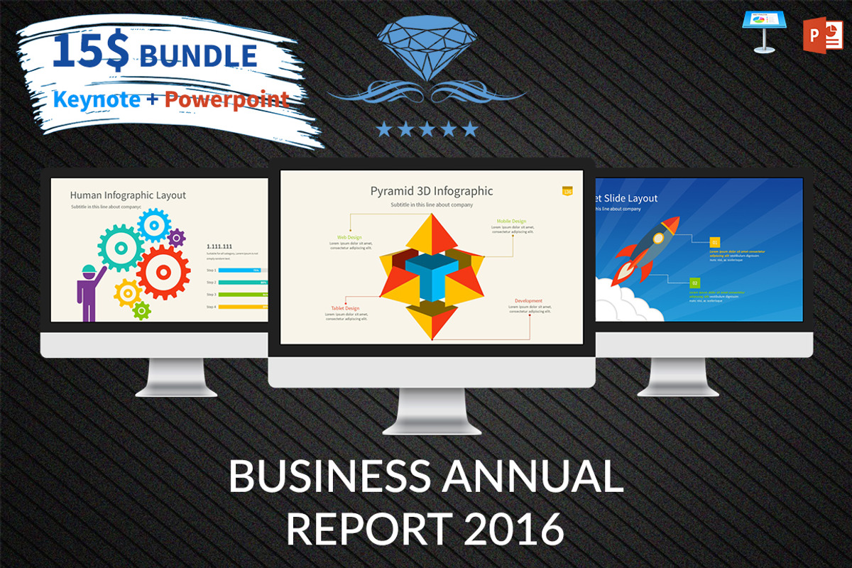 Business Annual Report 2016 Template, a Presentation Template by UniqueStudio (Photo 1 of 13)