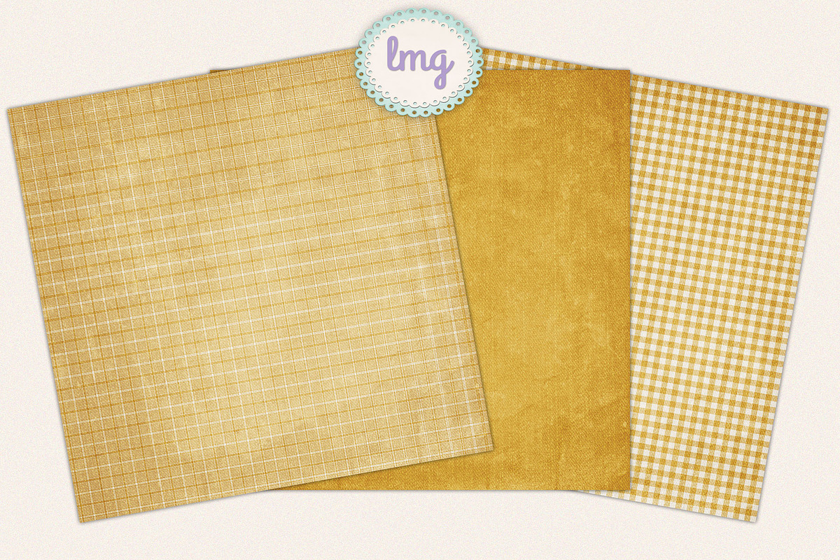 Fall Gingham Scrapbook Papers, a Pattern Graphic by Lavender Mint Graphics (Photo 4 of 5)