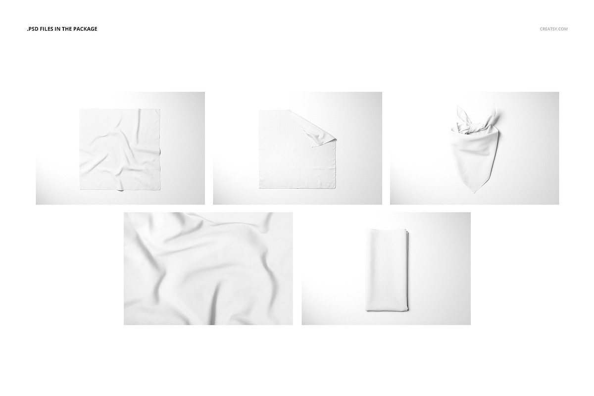 Pet Bandana Mockup Set (type 2), a Product Mockup by creatsy5 (Photo 2 of 11)