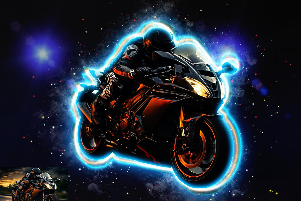 Neon Glow Portrait Photoshop Action, an Action Add-On by Studio Retouch (Photo 3 of 9)