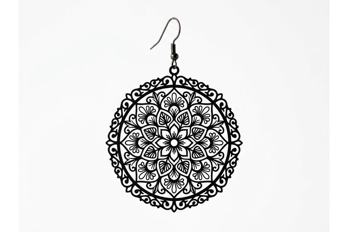 Mandala Earring SVG Bundle, an Object Graphic by musafir_fashion (Photo 4 of 10)
