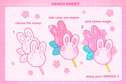 Cute Procreate Stamps Sakura Rabbit, an Animal Illustration by InkPrintsTattoo (Thumbnail 4 of 7)