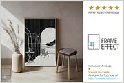 6 Neutral Art Frame Mockups Bundle, a Household Mockup by Frame Effect (Thumbnail 4 of 8)