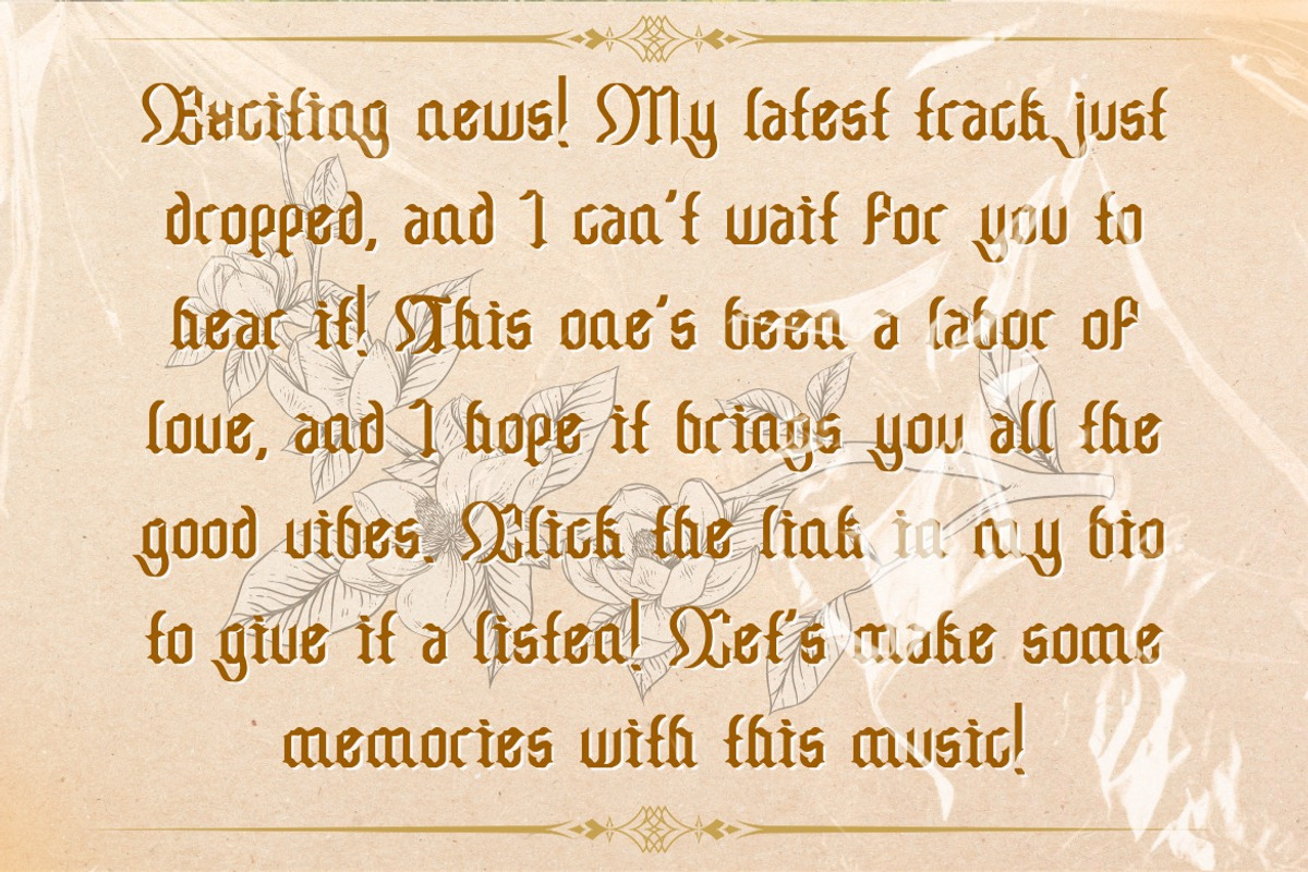Chameton - Decorative Blackletter, a Blackletter Font by Dhabee (Photo 4 of 15)