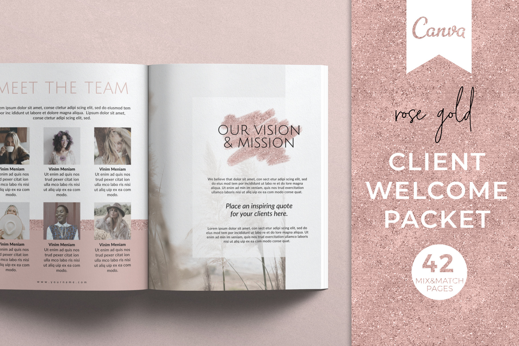 Canva Template Client Welcome Guide, a Templates & Theme by Miri Campbell