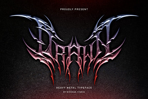 Drawn | Metal Font