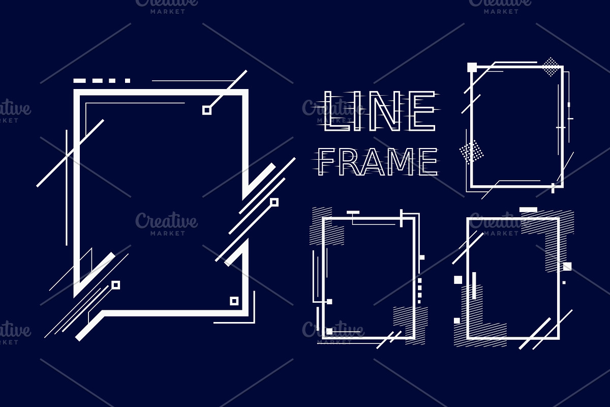New Abstract Line Frames, an Illustration by azhartz