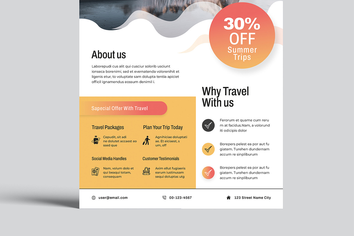 Travel Flyer Layout preview 5