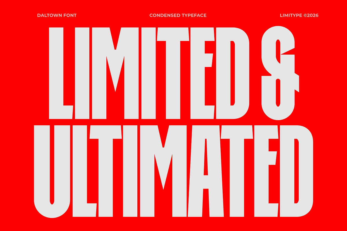 Daltown - Bold Condensed Font, a Sans Serif Font by limitype (Photo 6 of 12)