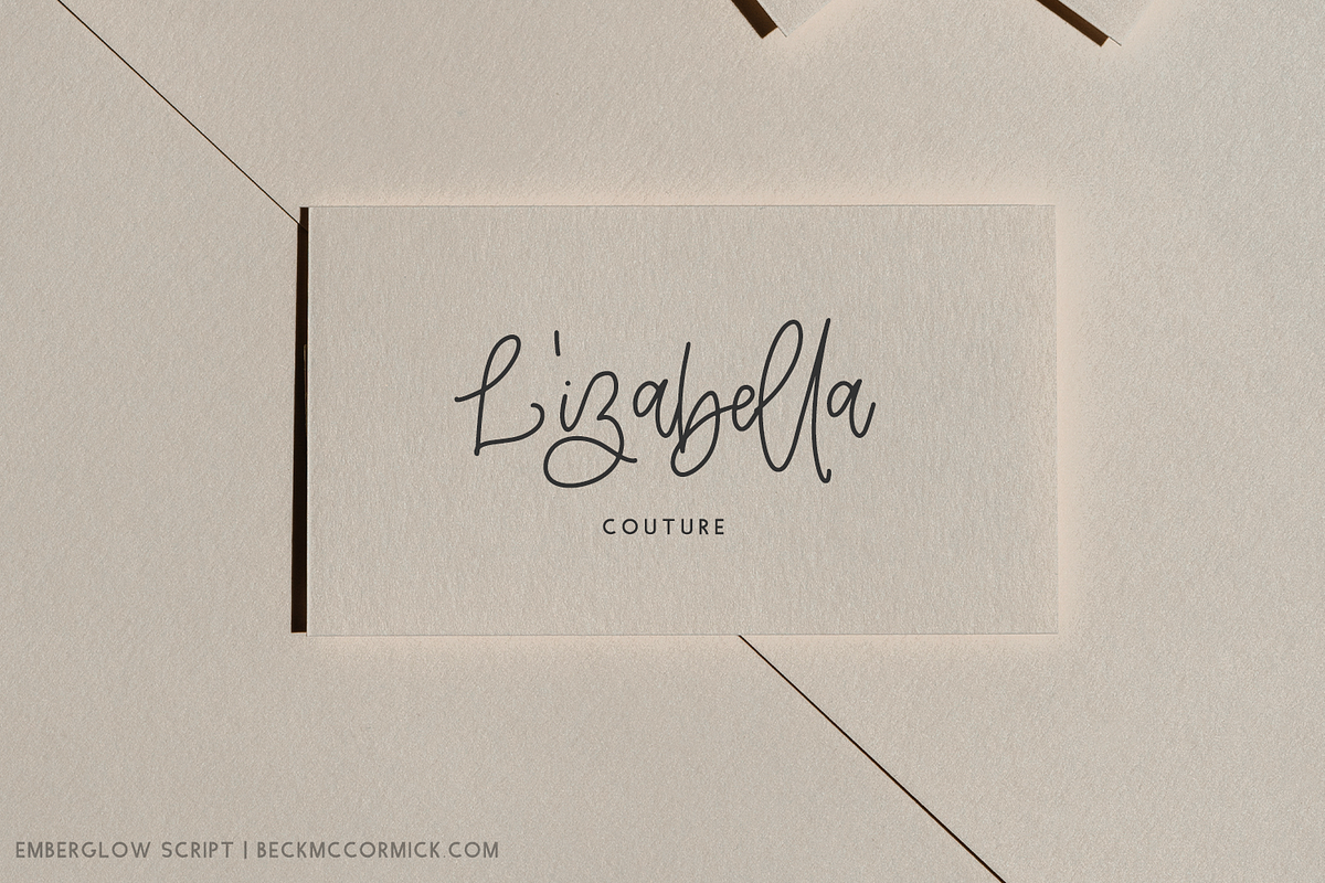 Emberglow Script, a Handwritten Font by Beck McCormick (Photo 6 of 10)