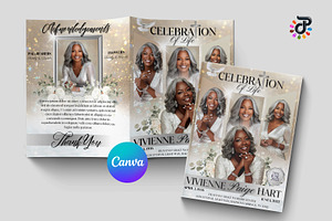 Elegant Canva Obituary Template