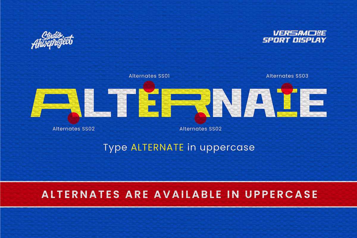 Versamore - Sport Display Font, a Sans Serif Font by ahweproject (Photo 4 of 18)