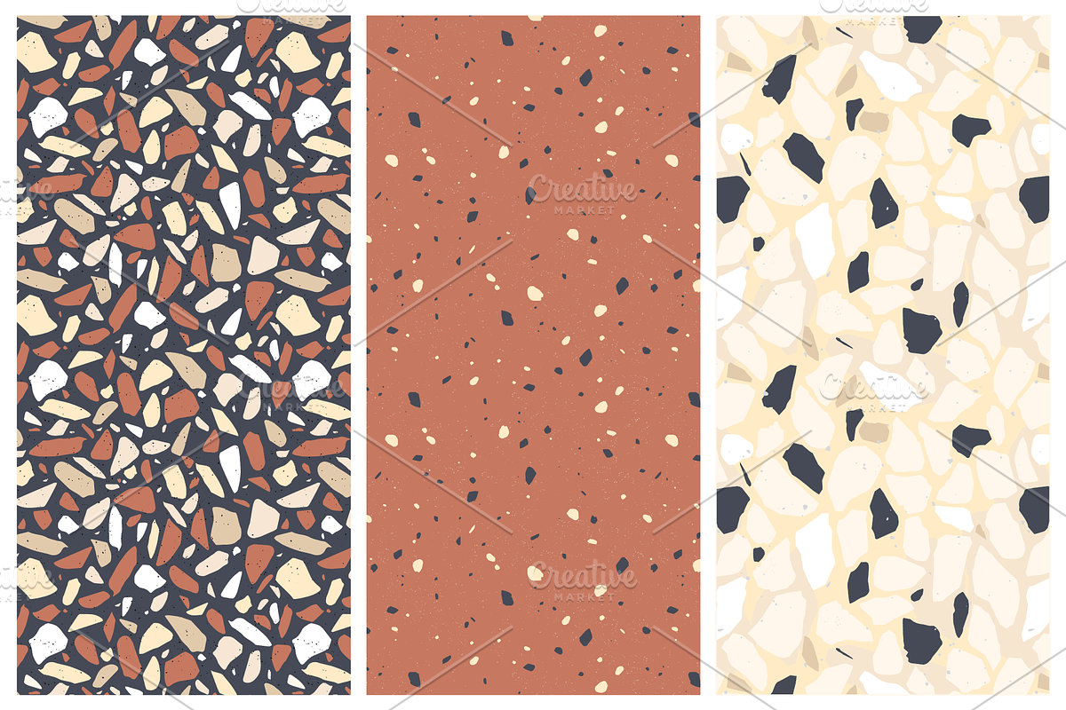Terrazzo Seamless Patterns, a Pattern Graphic by Marinastu (Photo 5 of 5)