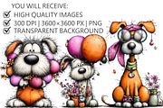 Whimsical Easter Dog Clipart, an Illustration by Pixels.Craft (Thumbnail 2 of 5)
