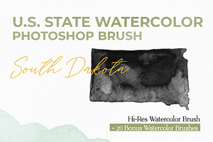 S. Dakota US Watercolor PS Brush