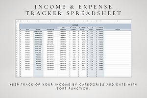 Income & Expense Excel Template